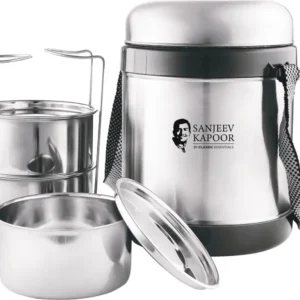 Sanjeev Kapoor by Classic Essentials Insulated 3 Layer Thermo Steelo 3 Containers Lunch Box  (1050 ml, Thermoware)