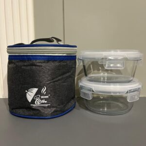 Born Chef - Lunch Box (Round set of 2pcs with insulation bag)