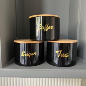 Bornchef borosilicate glass jar with bamboo lid (500ml*3)