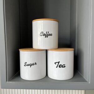 Bornchef borosilicate glass jar with bamboo lid (685ml*3)