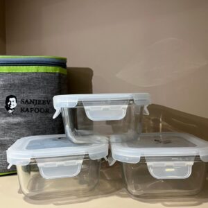 Sanjeev Kapoor borosilicate boston lunch box (set of 3pcs) (400*3)